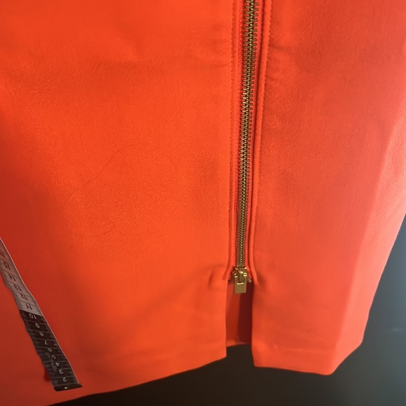 Talbots orange zipper skirt - Picture 3 of 6